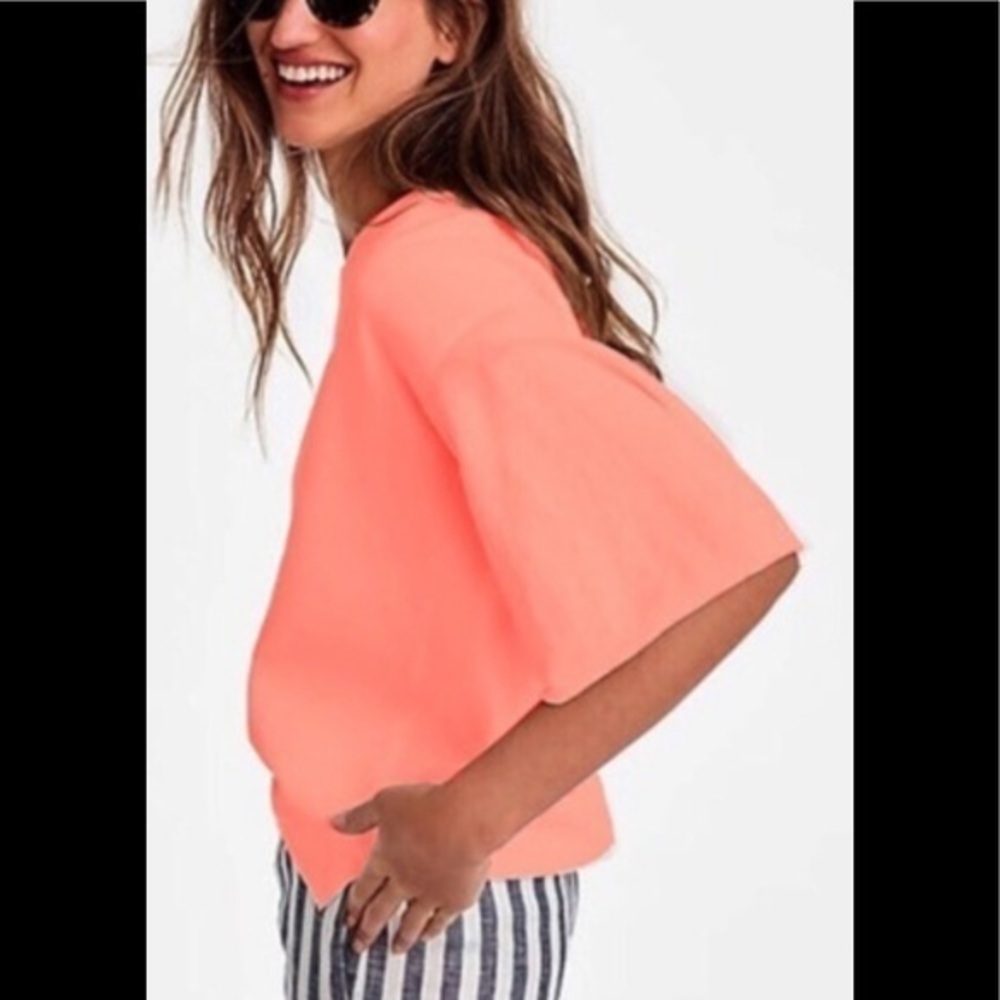 J Crew cute off white bell sleeve sweater